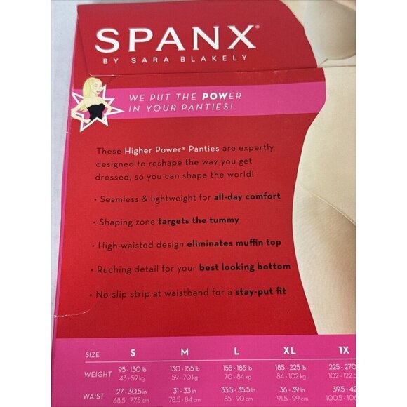 Spanx Higher Power Panties M Taupe Tone High Waisted Shaper Brief NEW 8524 - Picture 10 of 11